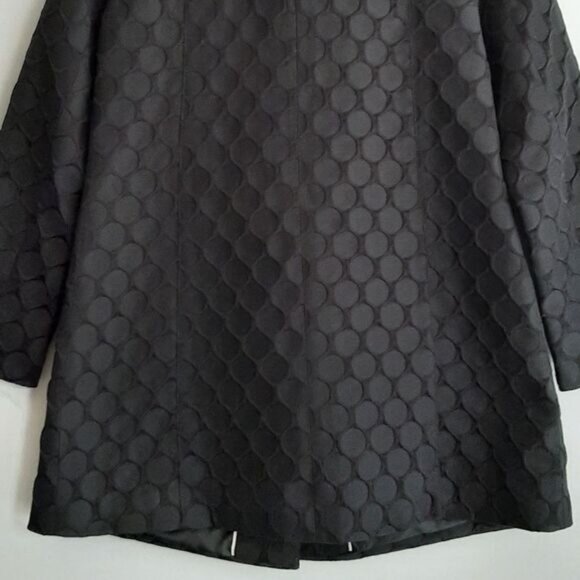 NOVELTI / Textural Tonal Polka Dot Fabric Modern Coat Jacket Sz 8 - Picture 9 of 13